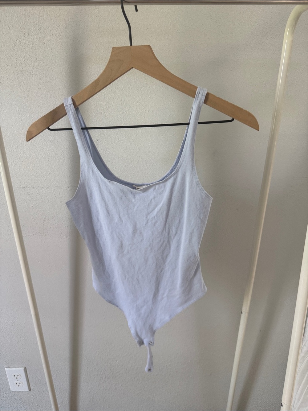 Garage Light Blue Scoop Neck Sleeveless Bodysuit